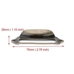 Planet Gates 371104 70x28mm Antique Brass Metal Label Pull Frame Handle File Company Name Card Holder For Furniture Cabinet Drawer Box Case Hardware