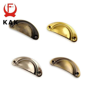 Planet Gates 371104 8PCS Bronze Metal Handles 50x20mm ZAKKA Box Pulls Mini Drawer Knobs Shell Cabinet Handle Antique Brass Furniture Handle