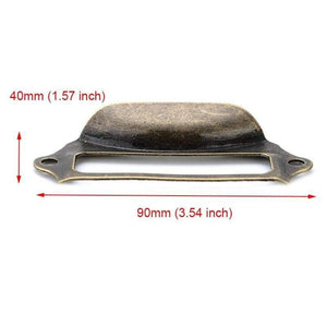 Planet Gates 371104 90x40mm Antique Brass Metal Label Pull Frame Handle File Company Name Card Holder For Furniture Cabinet Drawer Box Case Hardware