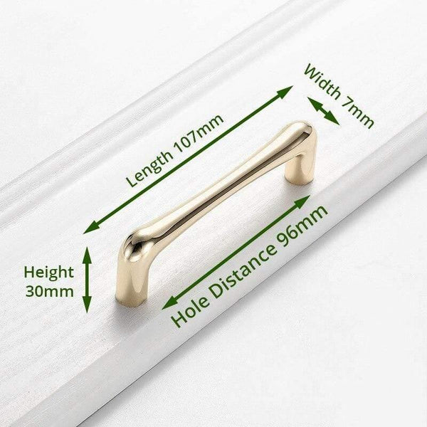 Planet Gates 371104 96mm European Style Bright Gold Cabinet Handles Drawer Knobs Kitchen Handle Cupboard Door Pulls Furniture Handle Cabinet Hardware