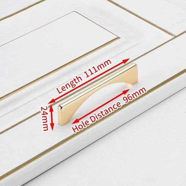 Planet Gates 371104 96mm Nordic Bright Gold Cabinet Handles Solid Drawer Knobs Kitchen Handles Cupboard Door Pulls Furniture Handle Cabinet Hardware