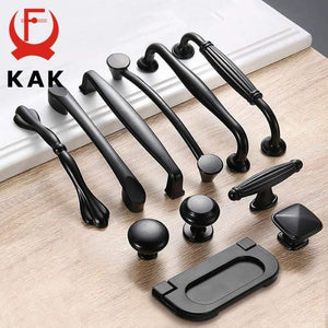 Planet Gates 371104 American Style Black Cabinet Handles Solid Aluminum Alloy Kitchen Cupboard Pulls Drawer Knobs Furniture Handle Hardware