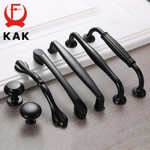 Planet Gates 371104 American Style Black Cabinet Handles Solid Aluminum Alloy Kitchen Cupboard Pulls Drawer Knobs Furniture Handle Hardware