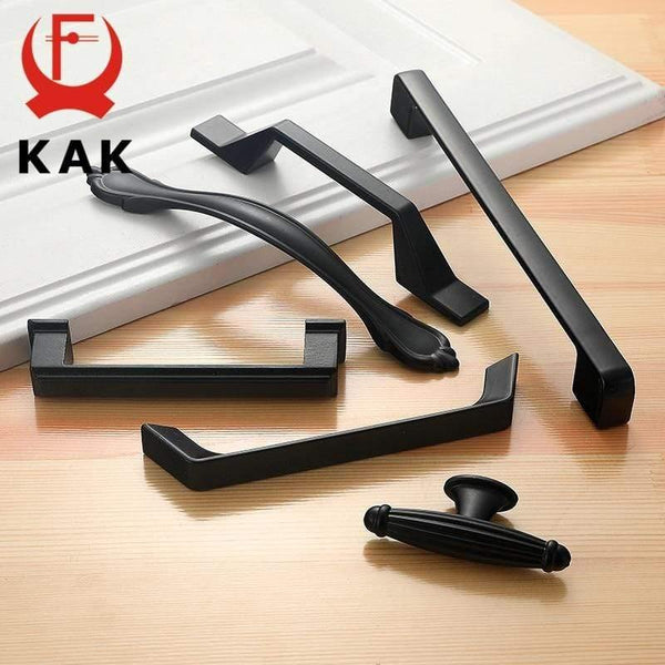 Planet Gates 371104 American Style Black Cabinet Handles Solid Aluminum Alloy Kitchen Cupboard Pulls Drawer Knobs Furniture Handle Hardware