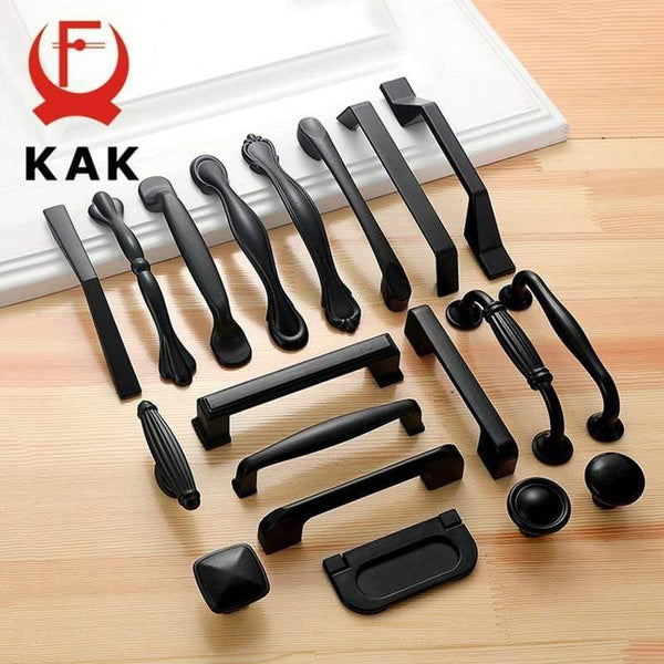 Planet Gates 371104 American Style Black Cabinet Handles Solid Aluminum Alloy Kitchen Cupboard Pulls Drawer Knobs Furniture Handle Hardware