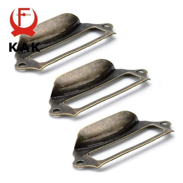 Planet Gates 371104 Antique Brass Metal Label Pull Frame Handle File Company Name Card Holder For Furniture Cabinet Drawer Box Case Hardware