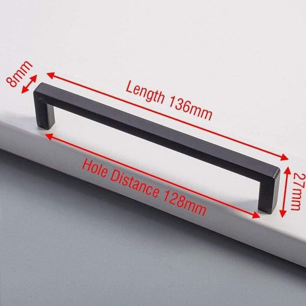 Planet Gates 371104 Black 128mm Black Cabinet Knobs And Handles Gold Kitchen Cupboard Door Pulls Square Drawer Door Handle Furniture Handle Door Hardware