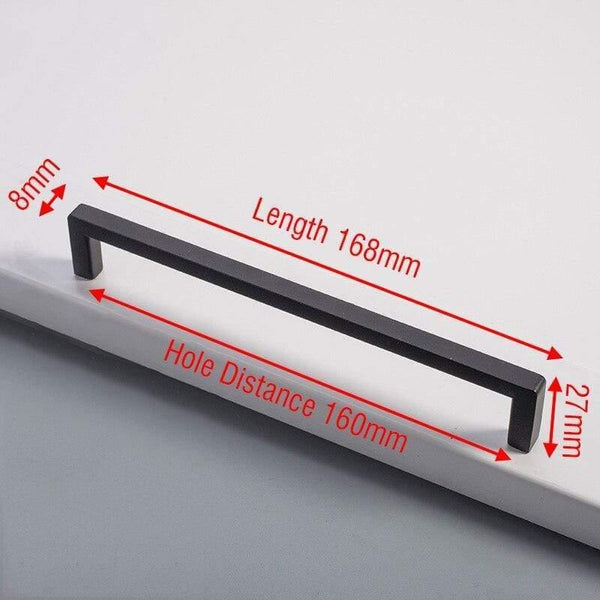 Planet Gates 371104 Black 160mm Black Cabinet Knobs And Handles Gold Kitchen Cupboard Door Pulls Square Drawer Door Handle Furniture Handle Door Hardware