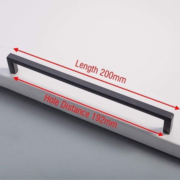 Planet Gates 371104 Black 192mm Black Cabinet Knobs And Handles Gold Kitchen Cupboard Door Pulls Square Drawer Door Handle Furniture Handle Door Hardware