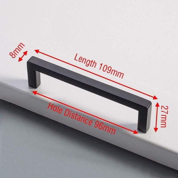 Planet Gates 371104 Black 96mm Black Cabinet Knobs And Handles Gold Kitchen Cupboard Door Pulls Square Drawer Door Handle Furniture Handle Door Hardware