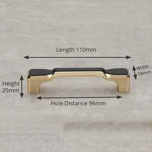 Planet Gates 371104 Black 96mm Zinc Alloy Black Gold Kitchen Cabinet Handle Wardrobe Cabinet Knobs And Handles Solid Drawer Pulls Furniture Handle Hardware