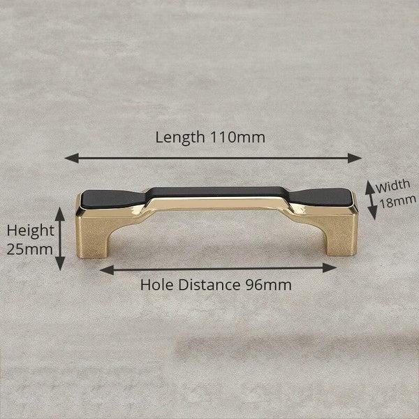 Planet Gates 371104 Black 96mm Zinc Alloy Black Gold Kitchen Cabinet Handle Wardrobe Cabinet Knobs And Handles Solid Drawer Pulls Furniture Handle Hardware