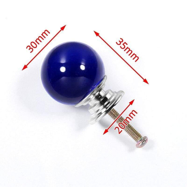 Planet Gates 371104 Blue 30mm Crystal Glass Cabinet Knobs And Handle Kitchen Cupboard Door Pulls Drawer Knobs Wardrobe Door Handle Hardware