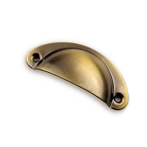 Planet Gates 371104 brushed bronze 8PCS Bronze Metal Handles 50x20mm ZAKKA Box Pulls Mini Drawer Knobs Shell Cabinet Handle Antique Brass Furniture Handle