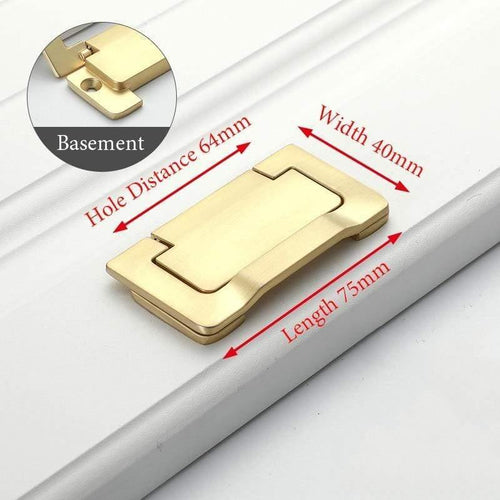 Planet Gates 371104 Brushed Copper Hidden Tatami Door Handle Floor Handle Bench Drawer Knobs Zinc Alloy Black Door Pulls Kitchen Cabinet Handle Hardware