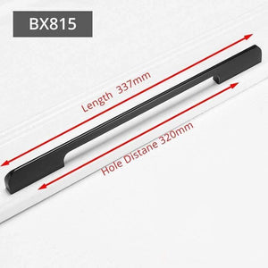 Planet Gates 371104 BX815-320 Fashion Black Hidden Cabinet Handles Aluminum Alloy Kitchen Handles Cupboard Pulls Drawer Knobs Furniture Room Door Hardware