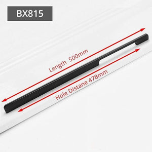 Planet Gates 371104 BX815-478 Fashion Black Hidden Cabinet Handles Aluminum Alloy Kitchen Handles Cupboard Pulls Drawer Knobs Furniture Room Door Hardware