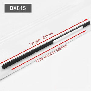 Planet Gates 371104 BX815-566 Fashion Black Hidden Cabinet Handles Aluminum Alloy Kitchen Handles Cupboard Pulls Drawer Knobs Furniture Room Door Hardware
