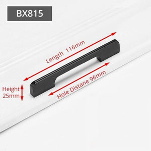 Planet Gates 371104 BX815-96 Fashion Black Hidden Cabinet Handles Aluminum Alloy Kitchen Handles Cupboard Pulls Drawer Knobs Furniture Room Door Hardware