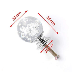 Planet Gates 371104 Clear White 30mm Crystal Ball Furniture Knobs Kitchen Cupboard Door Pulls Drawer Knobs Cabinet Handles Wardrobe Door Handle Hardware