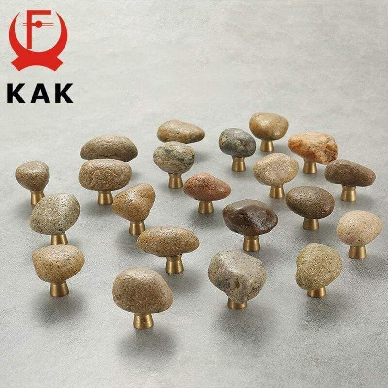 Planet Gates 371104 Cobblestone Natural Stone Cabinet Knobs Individual Dresser Pulls  Kitchen Handle Drawer Knobs Furniture Handle Hardware