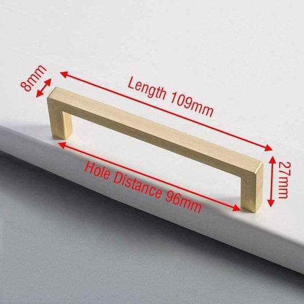 Planet Gates 371104 Copper 96mm Black Cabinet Knobs And Handles Gold Kitchen Cupboard Door Pulls Square Drawer Door Handle Furniture Handle Door Hardware