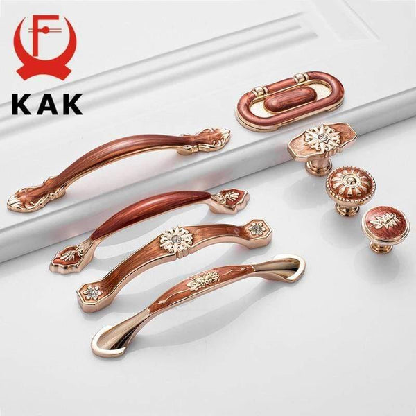 Planet Gates 371104 European Style Gold Cabinet Knobs And Handles Red Amber Kitchen Handle Drawer Pulls Furniture Handle Hardware