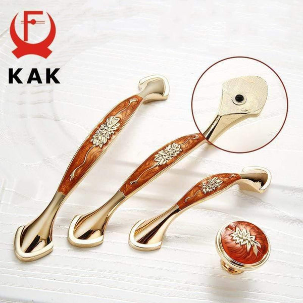 Planet Gates 371104 European Style Gold Cabinet Knobs And Handles Red Amber Kitchen Handle Drawer Pulls Furniture Handle Hardware