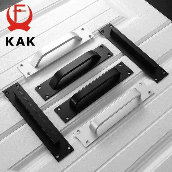 Planet Gates 371104 Fashion Black Cabinet Handles Aluminum Alloy Kitchen Door Handles Cupboard Pulls Drawer Knobs Furniture Room Door Hardware