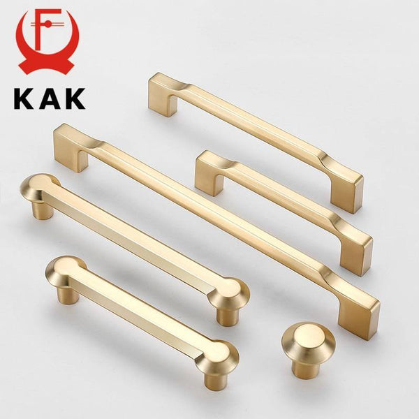 Planet Gates 371104 Fashion Gold Cabinet Handles Solid Zinc Alloy Kitchen Cupboard Pulls Drawer Knobs Furniture Handle Door Hardware Decoration