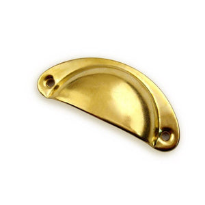 Planet Gates 371104 gold 8PCS Bronze Metal Handles 50x20mm ZAKKA Box Pulls Mini Drawer Knobs Shell Cabinet Handle Antique Brass Furniture Handle