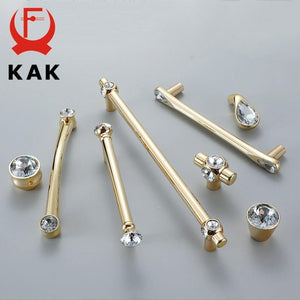 Planet Gates 371104 Gold Crystal Knobs Kitchen Cabinet Handles Shoebox Closet Door Pulls Drawer Knobs Wardrobe Pullers with Screws Hardware