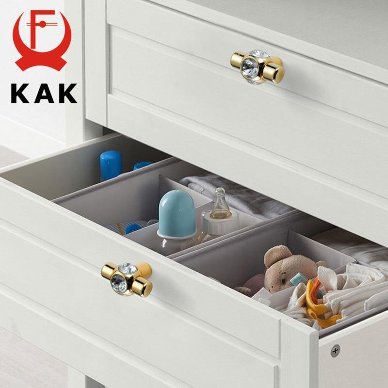 Planet Gates 371104 Gold Crystal Knobs Kitchen Cabinet Handles Shoebox Closet Door Pulls Drawer Knobs Wardrobe Pullers with Screws Hardware