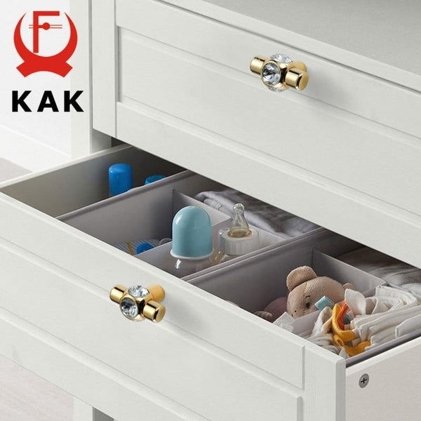 Planet Gates 371104 Gold Crystal Knobs Kitchen Cabinet Handles Shoebox Closet Door Pulls Drawer Knobs Wardrobe Pullers with Screws Hardware