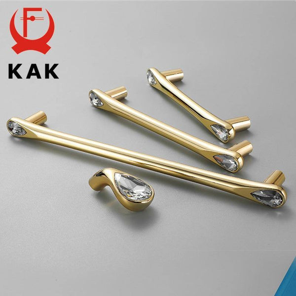 Planet Gates 371104 Gold Crystal Knobs Kitchen Cabinet Handles Shoebox Closet Door Pulls Drawer Knobs Wardrobe Pullers with Screws Hardware