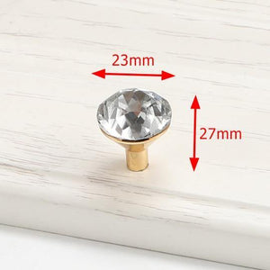 Planet Gates 371104 Gold Single Hole- S Luxury Diamond Crystal Handles Shoebox Cabinet Handles Closet Dresser Drawer Knobs Wardrobe Pulls Pullers Furniture Hardware