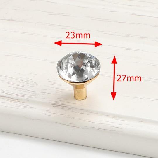 Planet Gates 371104 Gold Single Hole- S Luxury Diamond Crystal Handles Shoebox Cabinet Handles Closet Dresser Drawer Knobs Wardrobe Pulls Pullers Furniture Hardware