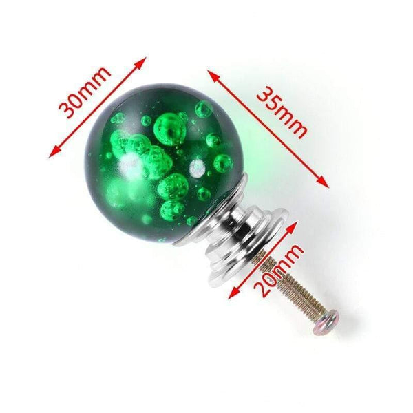 Planet Gates 371104 Green 30mm Crystal Ball Furniture Knobs Kitchen Cupboard Door Pulls Drawer Knobs Cabinet Handles Wardrobe Door Handle Hardware