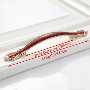 Planet Gates 371104 Handle-2009-128RA European Style Gold Cabinet Knobs And Handles Red Amber Kitchen Handle Drawer Pulls Furniture Handle Hardware