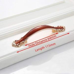 Planet Gates 371104 Handle-2009-64RA European Style Gold Cabinet Knobs And Handles Red Amber Kitchen Handle Drawer Pulls Furniture Handle Hardware