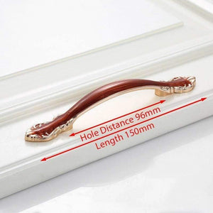 Planet Gates 371104 Handle-2009-96RA European Style Gold Cabinet Knobs And Handles Red Amber Kitchen Handle Drawer Pulls Furniture Handle Hardware