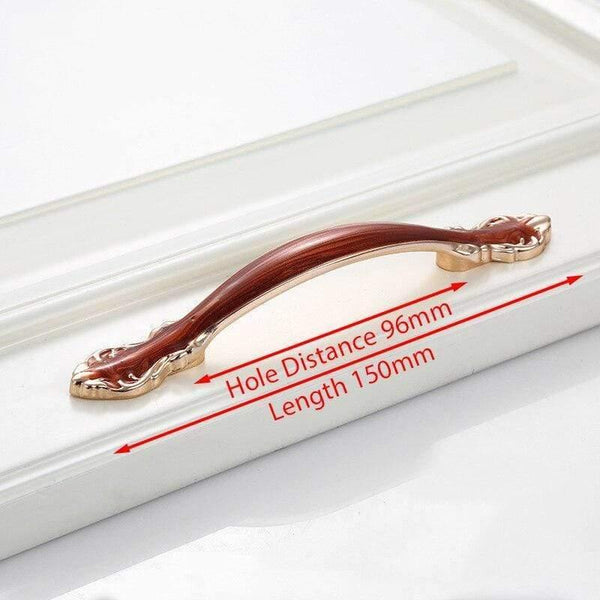 Planet Gates 371104 Handle-2009-96RA European Style Gold Cabinet Knobs And Handles Red Amber Kitchen Handle Drawer Pulls Furniture Handle Hardware