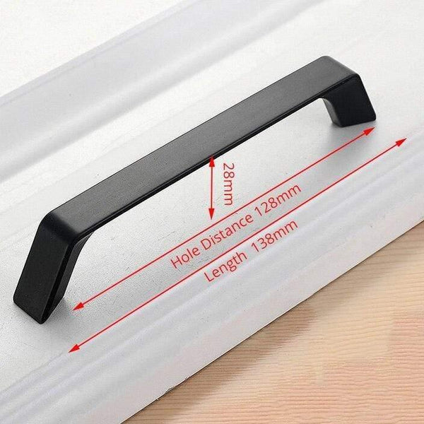 Planet Gates 371104 Handle-6699C-128 American Style Black Cabinet Handles Solid Aluminum Alloy Kitchen Cupboard Pulls Drawer Knobs Furniture Handle Hardware
