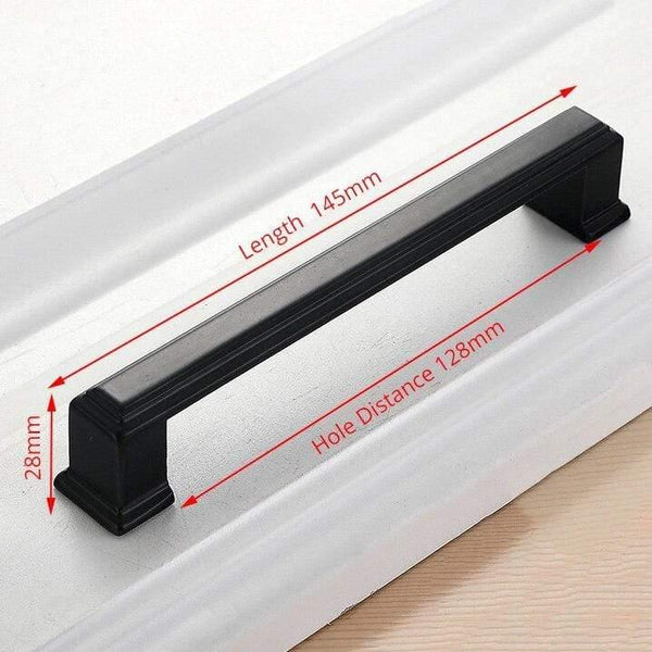 Planet Gates 371104 Handle-8931C-128 American Style Black Cabinet Handles Solid Aluminum Alloy Kitchen Cupboard Pulls Drawer Knobs Furniture Handle Hardware