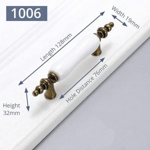 Planet Gates 371104 Handle-JW-1006-76 Ceramic Cabinet Knobs And Handles Vintage Bronze Kitchen Handle Drawer Wardrobe Door Pulls Furniture Handle Cabinet Hardware