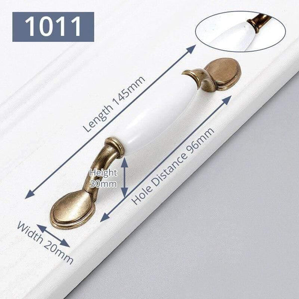 Planet Gates 371104 Handle-JW-1011-96A Ceramic Cabinet Knobs And Handles Vintage Bronze Kitchen Handle Drawer Wardrobe Door Pulls Furniture Handle Cabinet Hardware