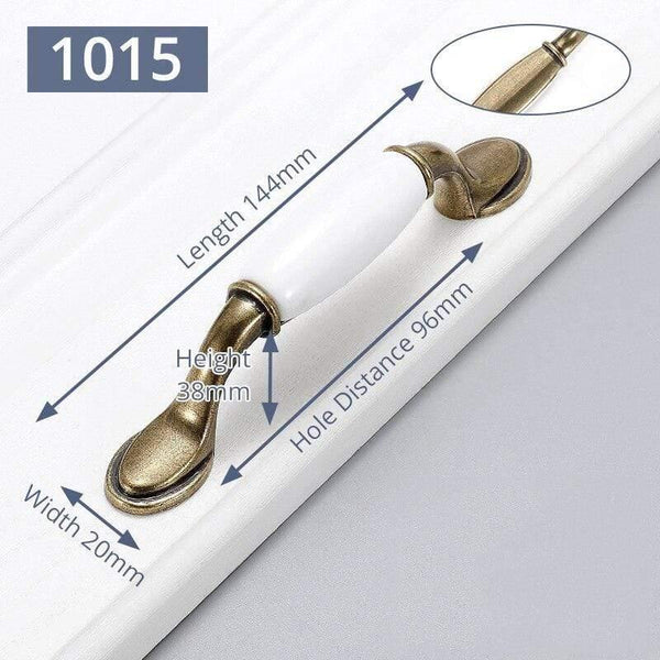 Planet Gates 371104 Handle-JW-1015-96 Ceramic Cabinet Knobs And Handles Vintage Bronze Kitchen Handle Drawer Wardrobe Door Pulls Furniture Handle Cabinet Hardware