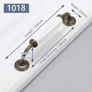 Planet Gates 371104 Handle-JW-1018-128 Ceramic Cabinet Knobs And Handles Vintage Bronze Kitchen Handle Drawer Wardrobe Door Pulls Furniture Handle Cabinet Hardware