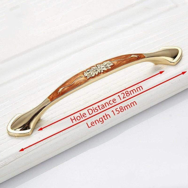 Planet Gates 371104 Handle-RA8019-128 European Style Gold Cabinet Knobs And Handles Red Amber Kitchen Handle Drawer Pulls Furniture Handle Hardware