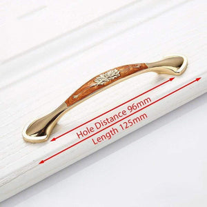 Planet Gates 371104 Handle-RA8019-96 European Style Gold Cabinet Knobs And Handles Red Amber Kitchen Handle Drawer Pulls Furniture Handle Hardware